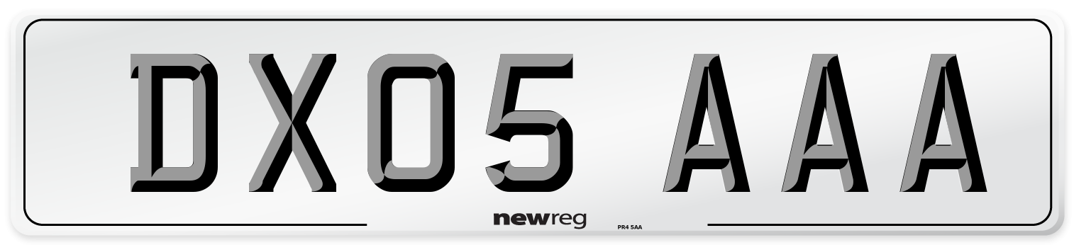 DX05 AAA Number Plate from New Reg